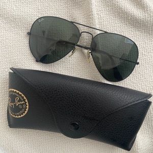 Ray ban large metal aviator black/green